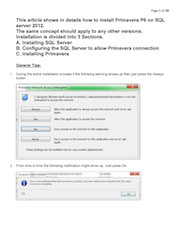 How To Install Primavera P6 On SQL Server 2012
