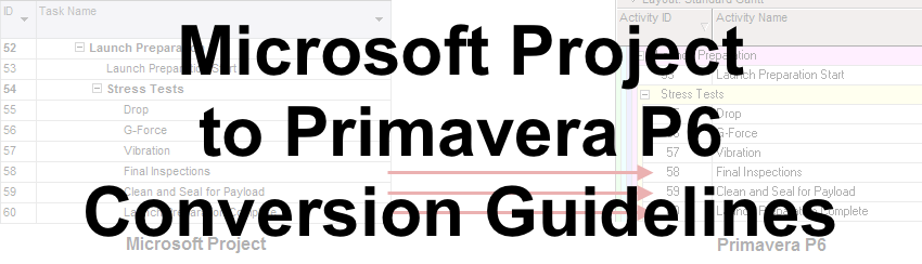 Microsoft Project to Primavera P6 Conversion Guidelines