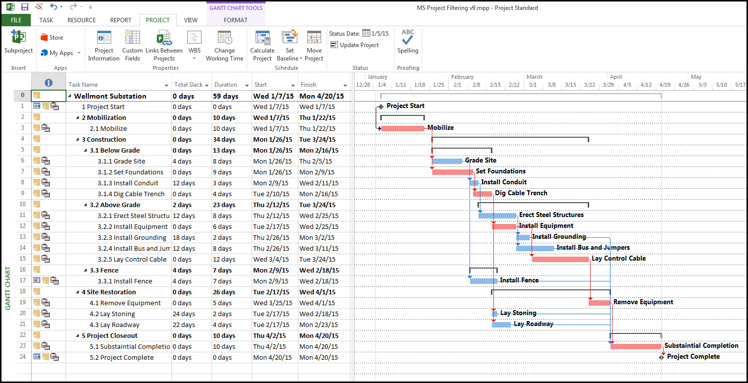 Baseline in Microsoft Project 2013Fig 1