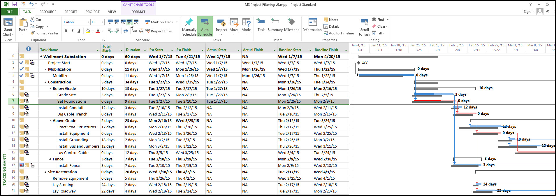 Baseline in Microsoft Project 2013Fig 17