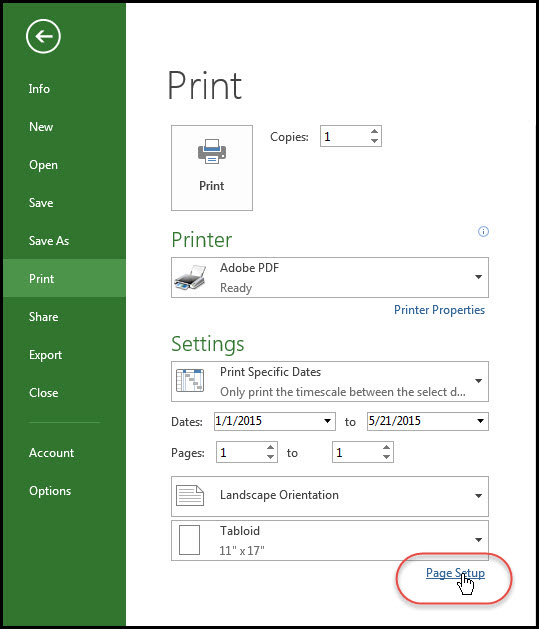 Microsoft Project Print To PDF Options Fig 18