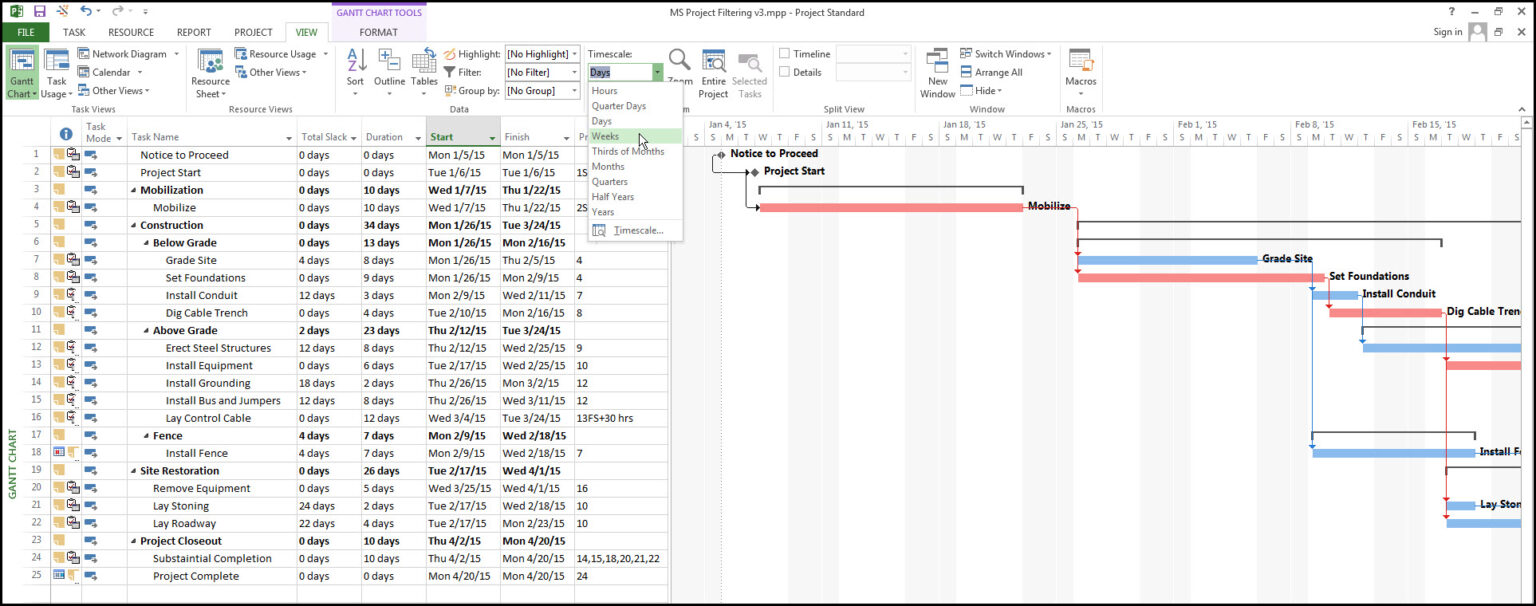 Microsoft Project Print To PDF Options Explored