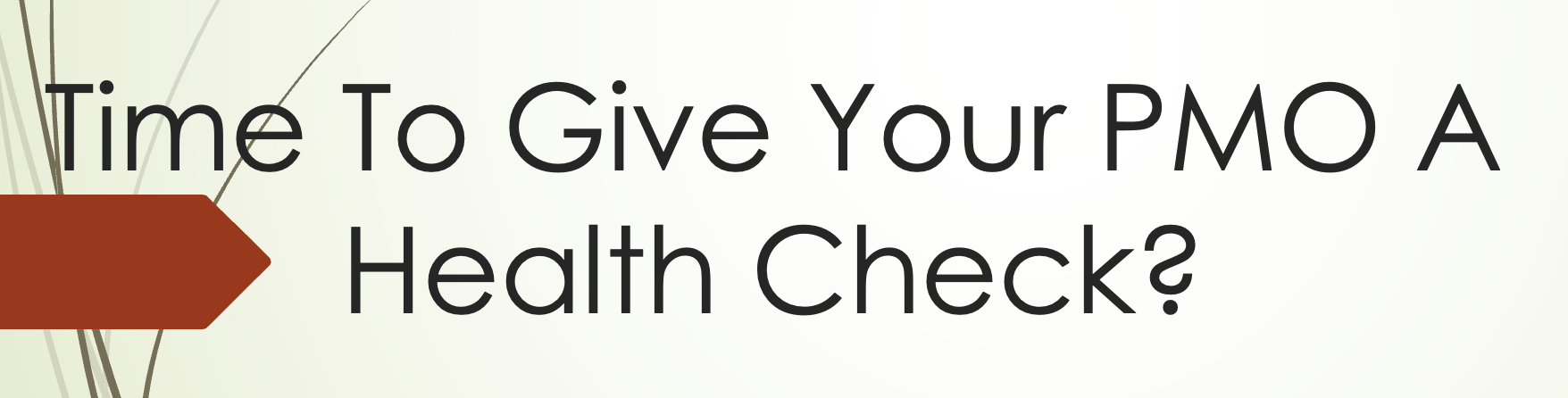 Time To Give Your PMO A Health Check?