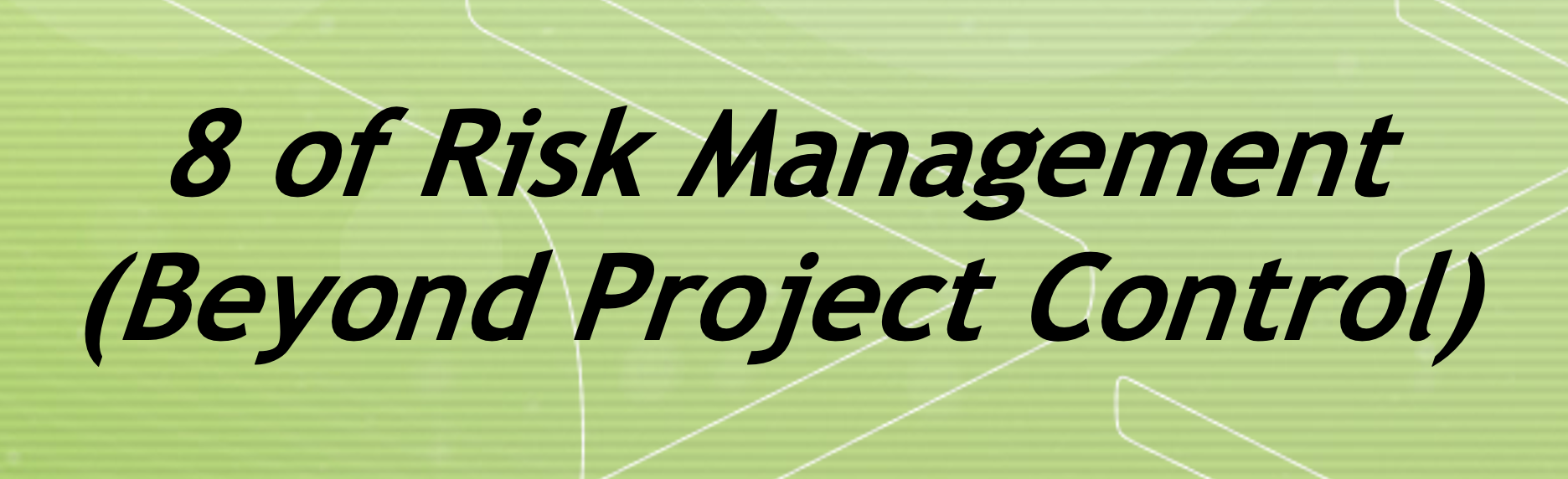 of Risk Management (Beyond Project Control)