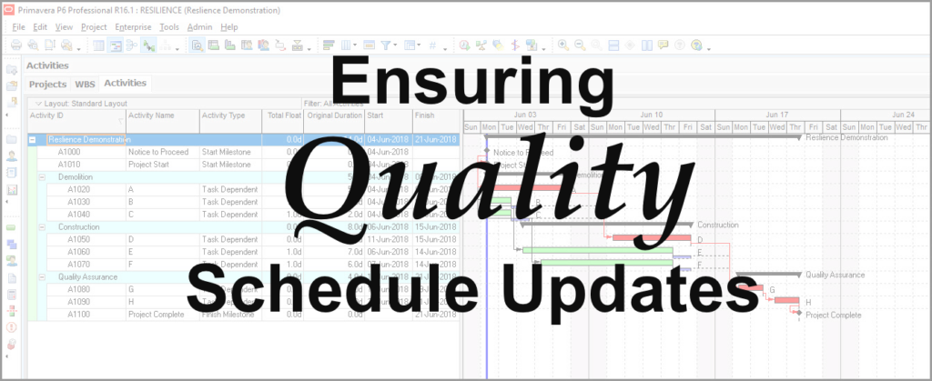 Ensuring Quality Schedule Updates