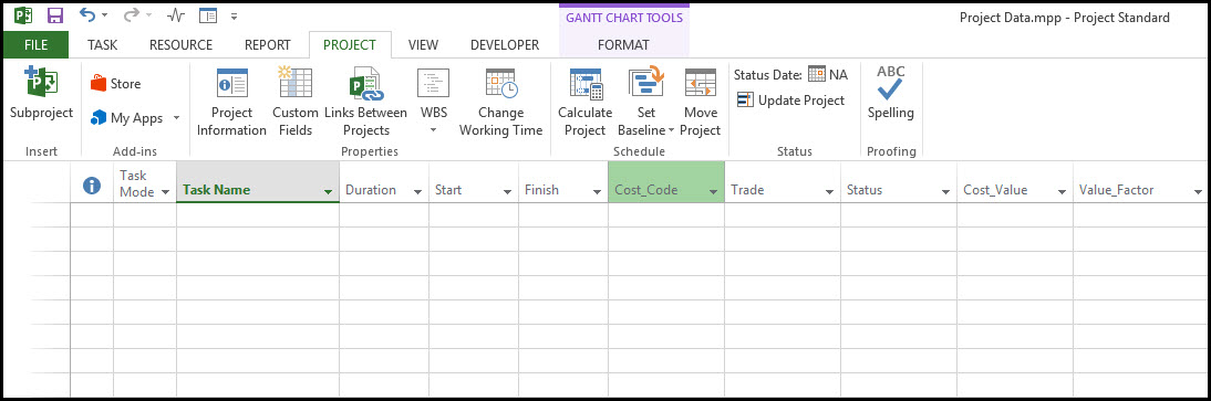 Import Microsoft Excel XLS and XLSX Data File into Microsoft Project 10