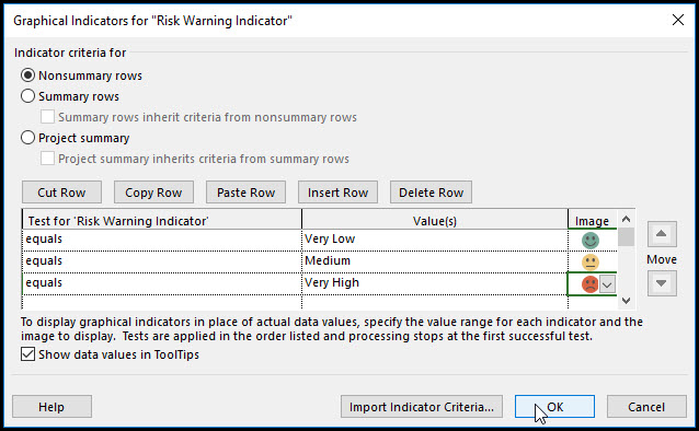 Creating a Risk Register in Microsoft Project Fig 12