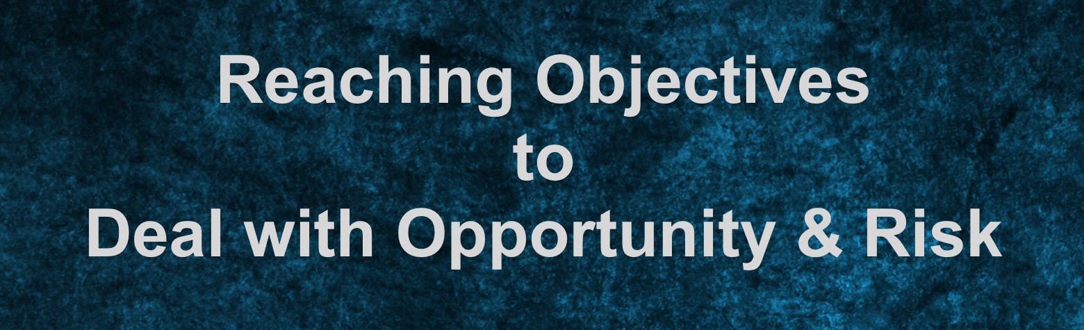 Reaching Objectives to Deal with Opportunity & Risk
