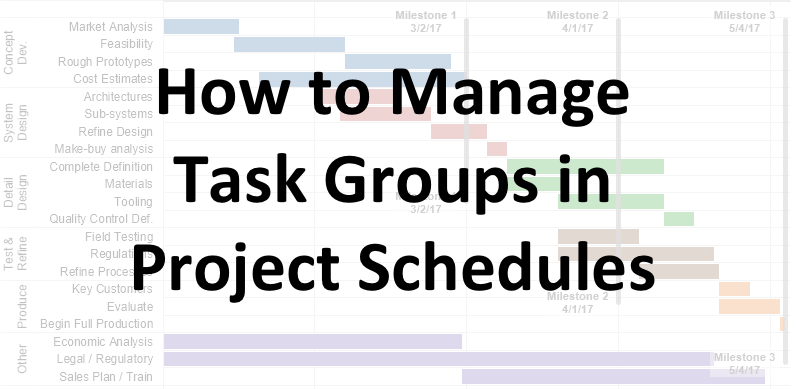 How to Manage Task Groups in Project Schedules