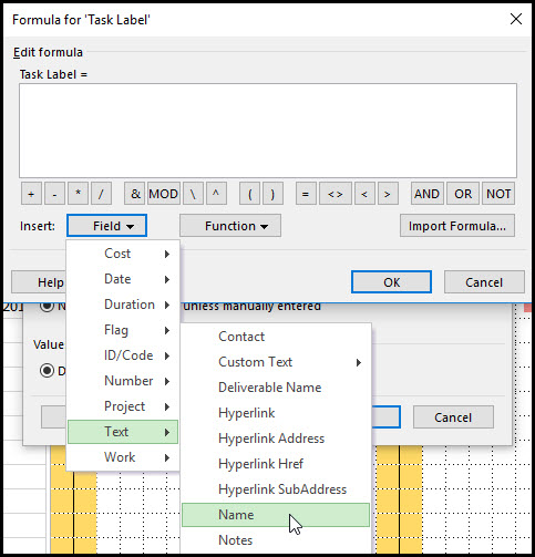 Task Bar Labels Using Multiple Fields In Microsoft Project Fig 5