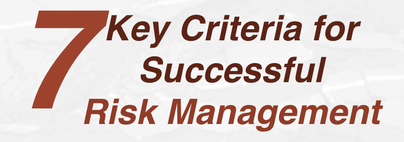 Successful Risk Management