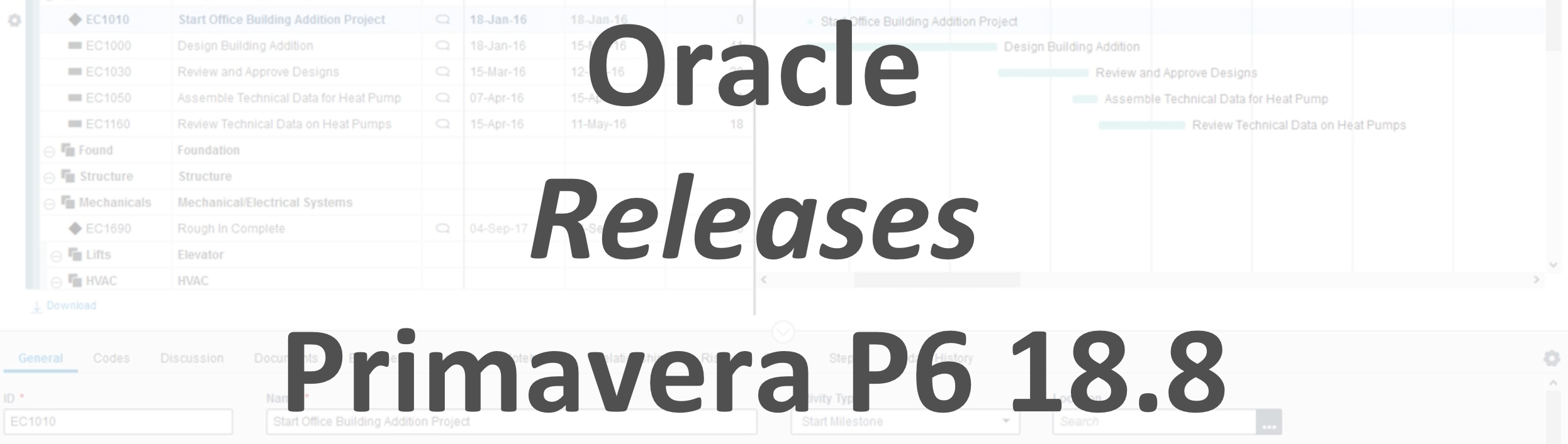 Oracle Release Primavera P6 18.8