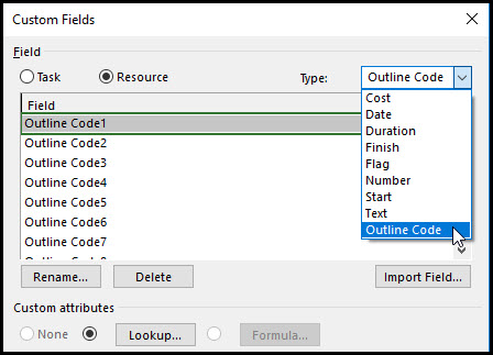 The Benefits of Using Outline Codes in Microsoft Project Fig 4