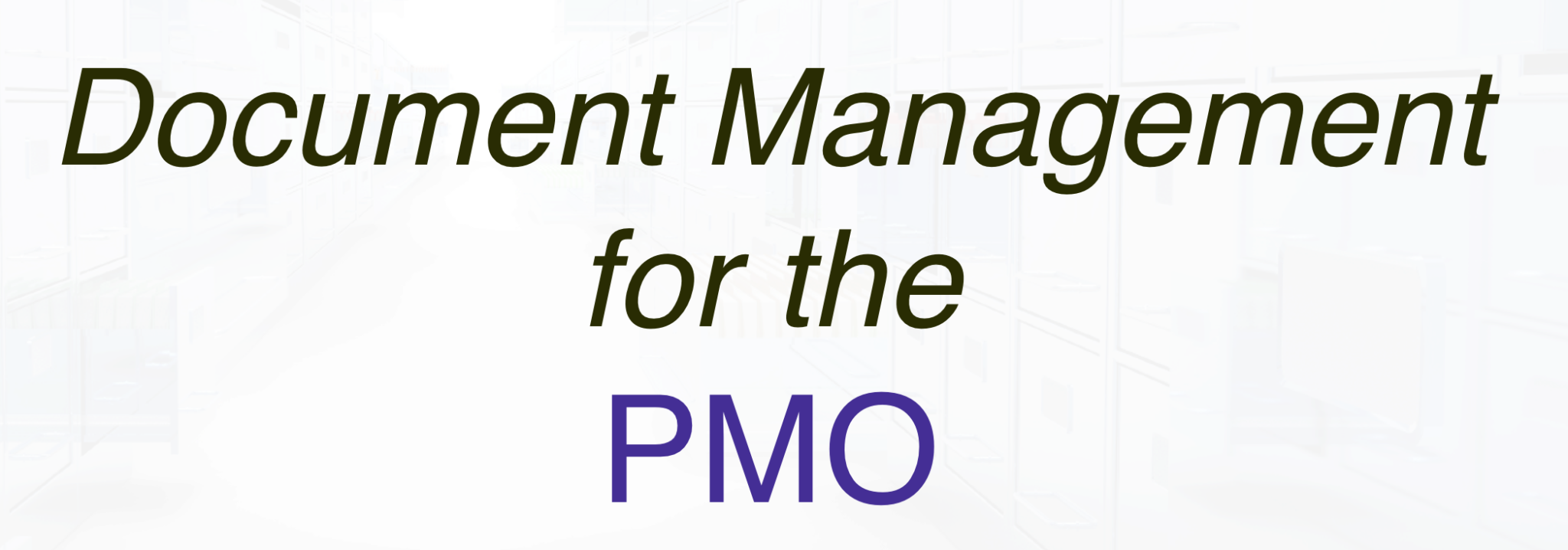 Document Management for the PMO