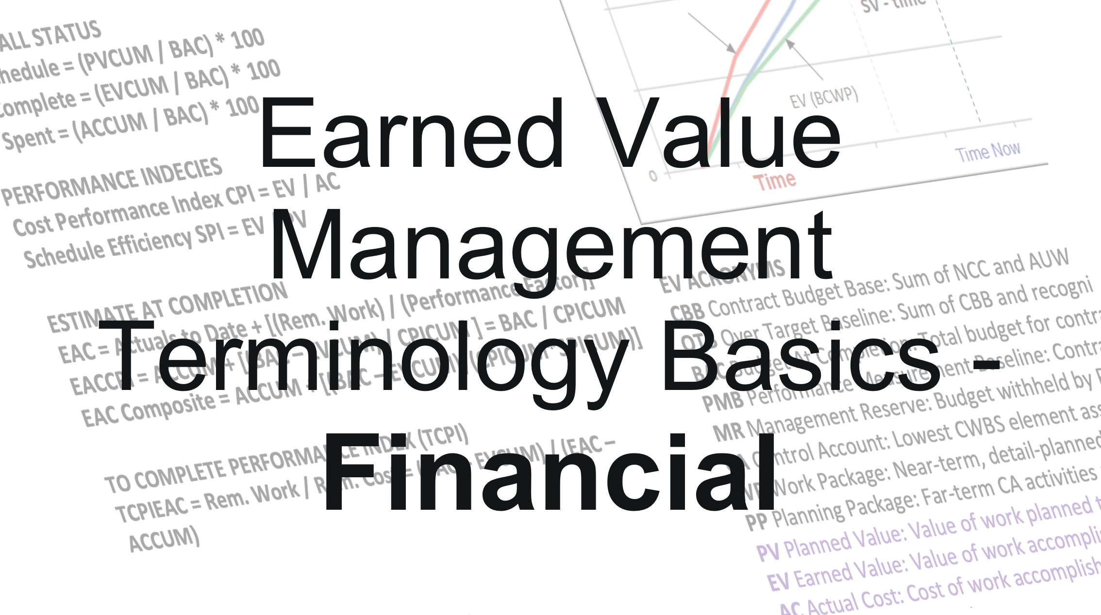 Earned Value Management Terminology Basics - Financial