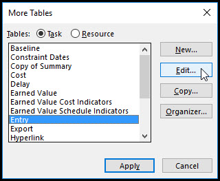 Adjust the Row Height in Microsoft Project 