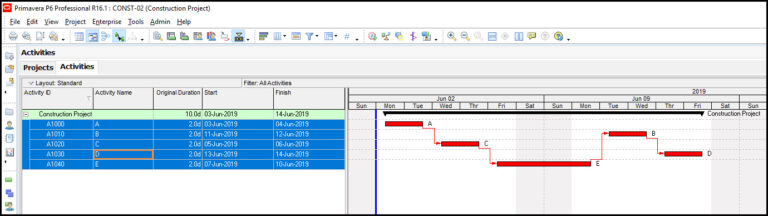 How to use the Link Activities Feature in Primavera P6 - Ten Six