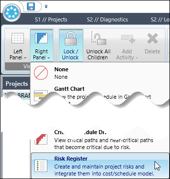 risk register where the Mitigation Analysis feature resides