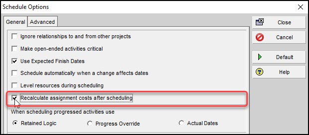 Recalculate assignment costs after scheduling