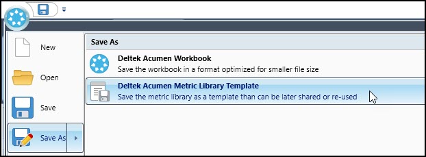 Deltek Acumen Metric Library Template