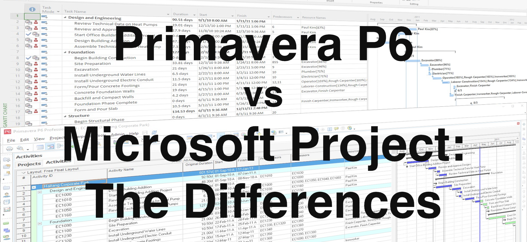 Primavera P6 vs Microsoft Project