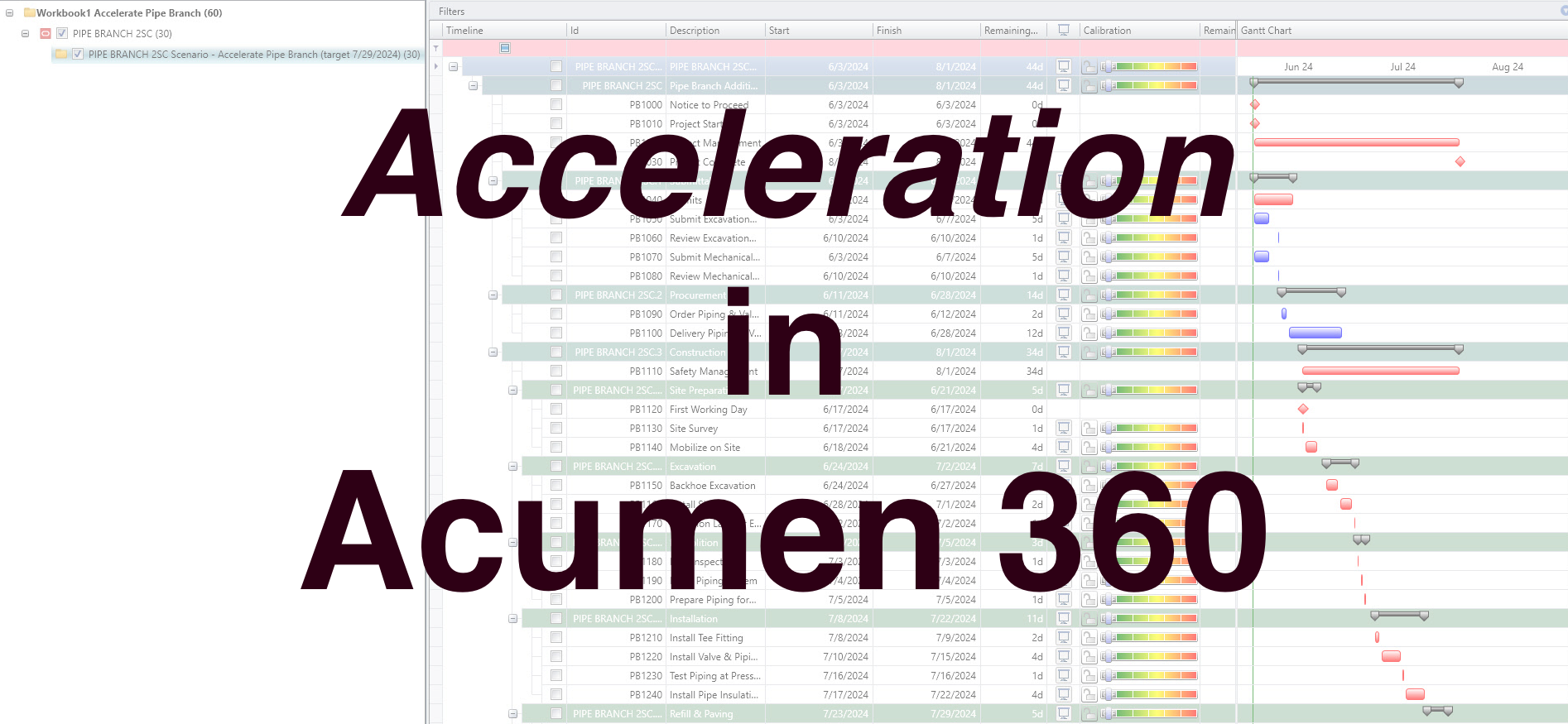 Acceleration in Acumen 360