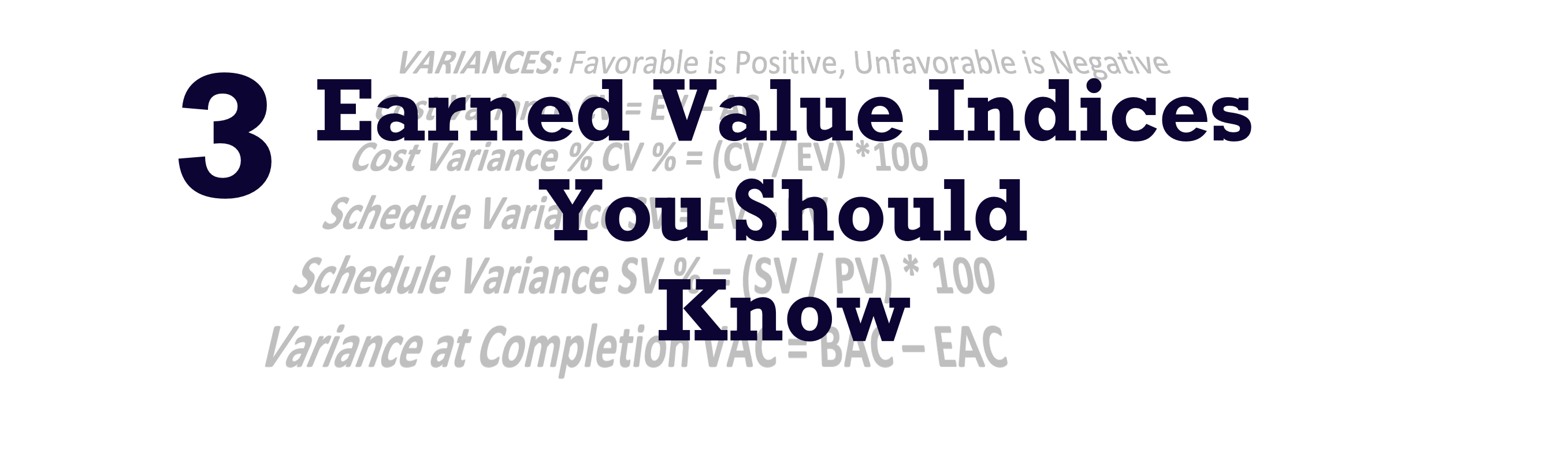 Earned Value Indices