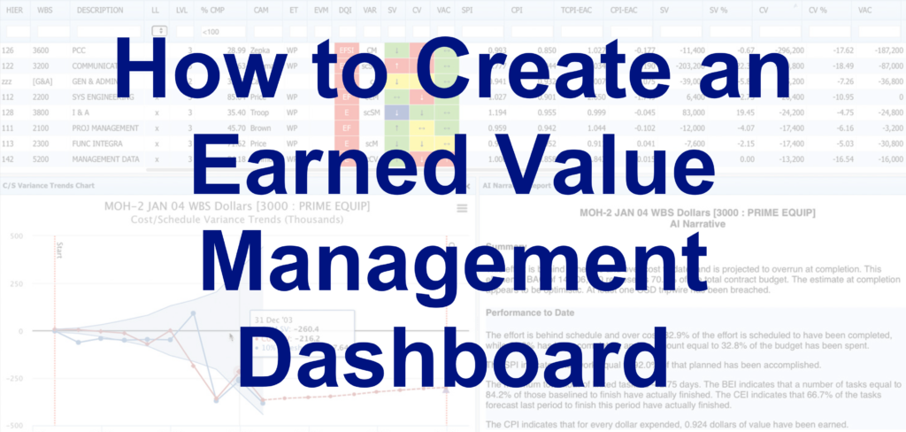 How to Create an Earned Value Management Dashboard