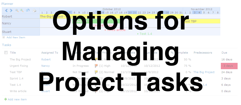 Managing Project Tasks