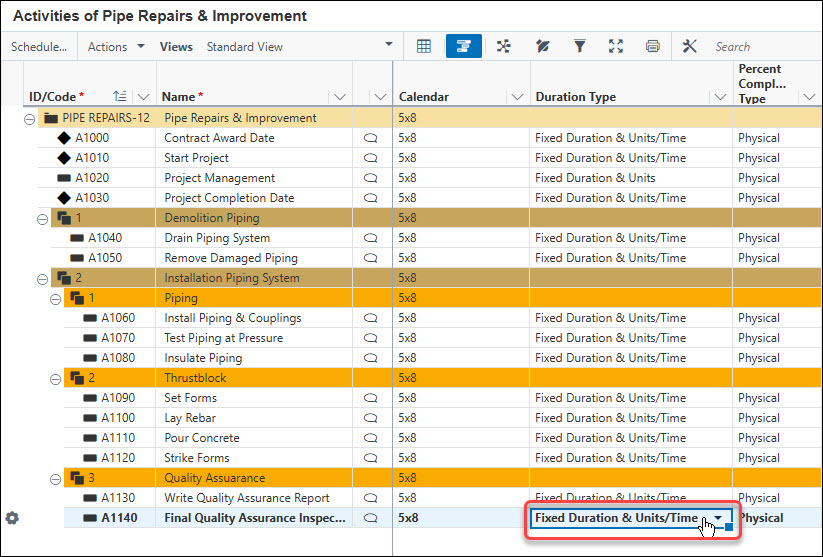 Fixed Duration & Units in P6 EPPM