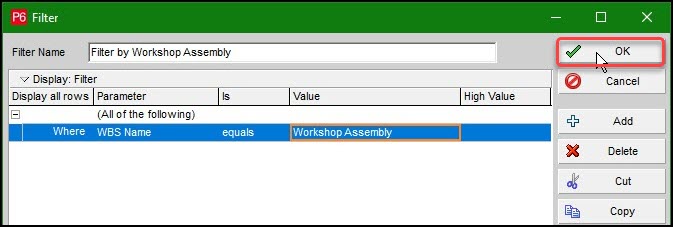 Filter a Schedule