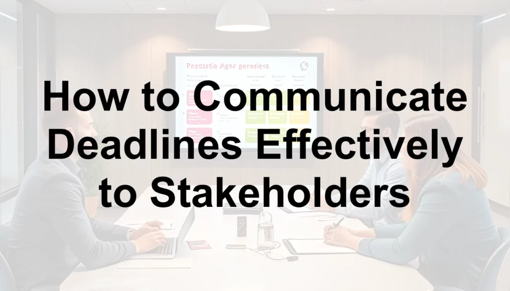 Communicate Deadlines