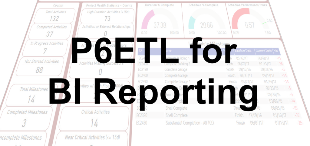 P6ETL for BI Reporting