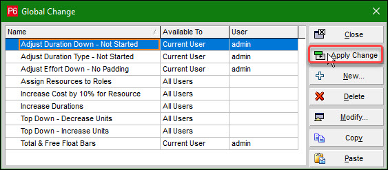 The Global Change Tool