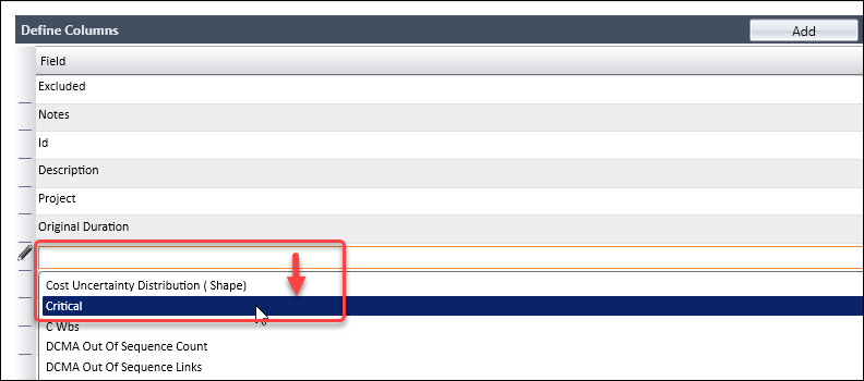 Select the Critical option
