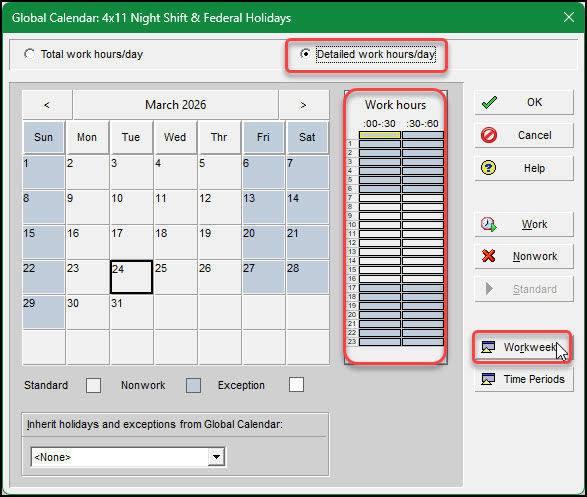 Create a Night Shift Calendar
