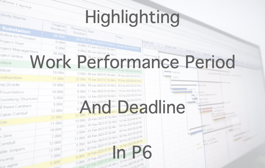 Work Performance Period
