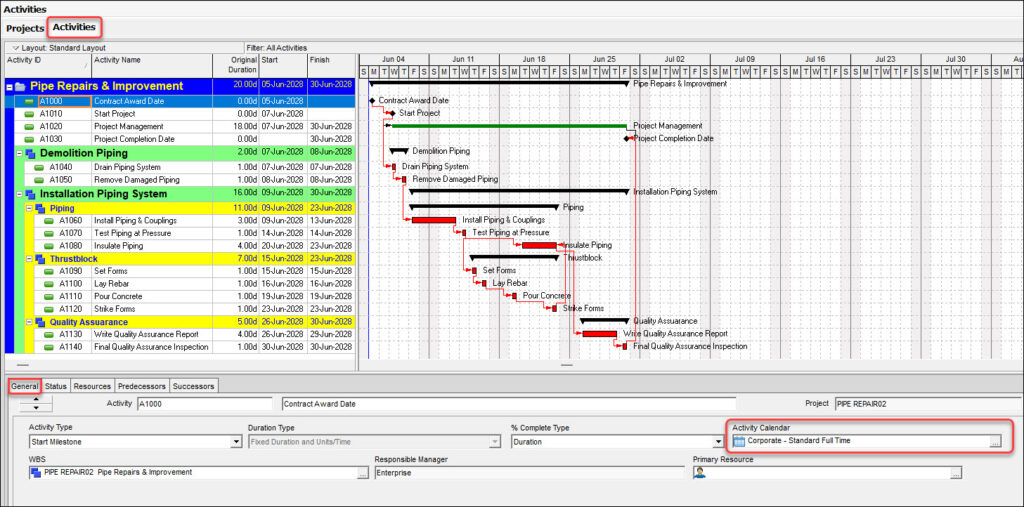 Activity Calendar