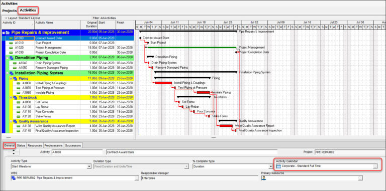 How P6 Calculates Across Multiple Calendars - Ten Six