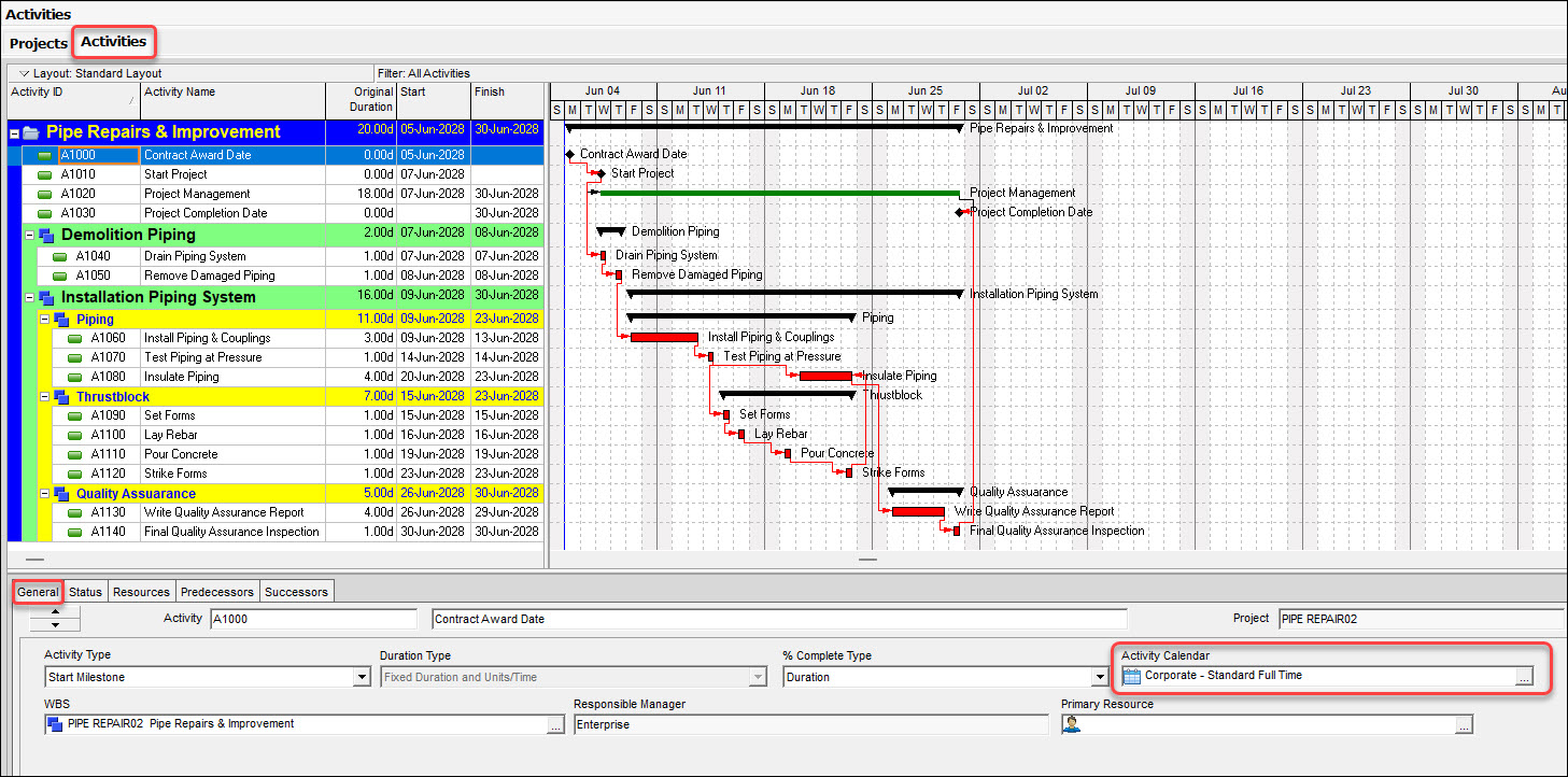 How P6 Calculates Across Multiple Calendars - Ten Six