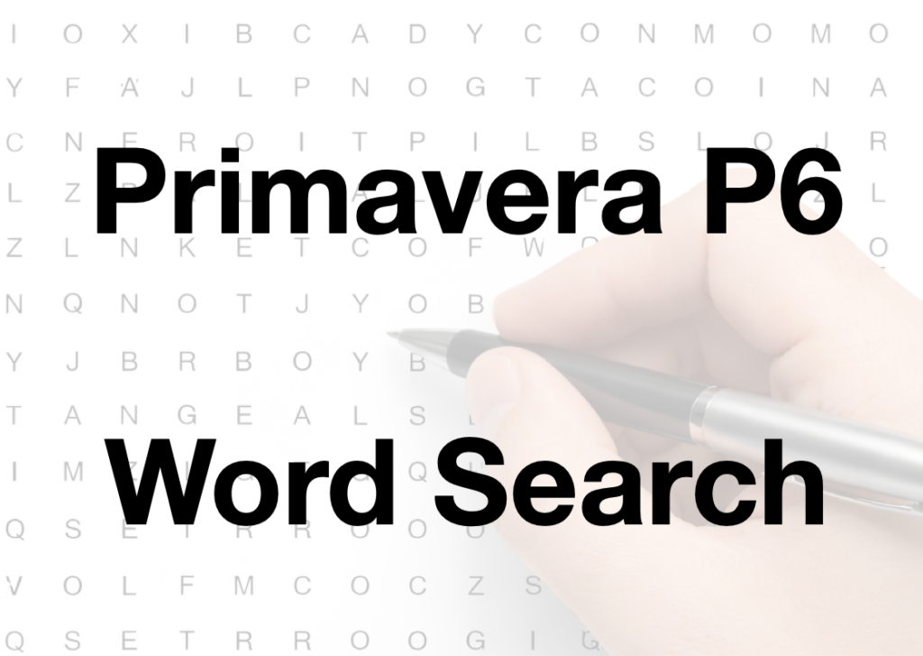 Primavera P6 Word Search