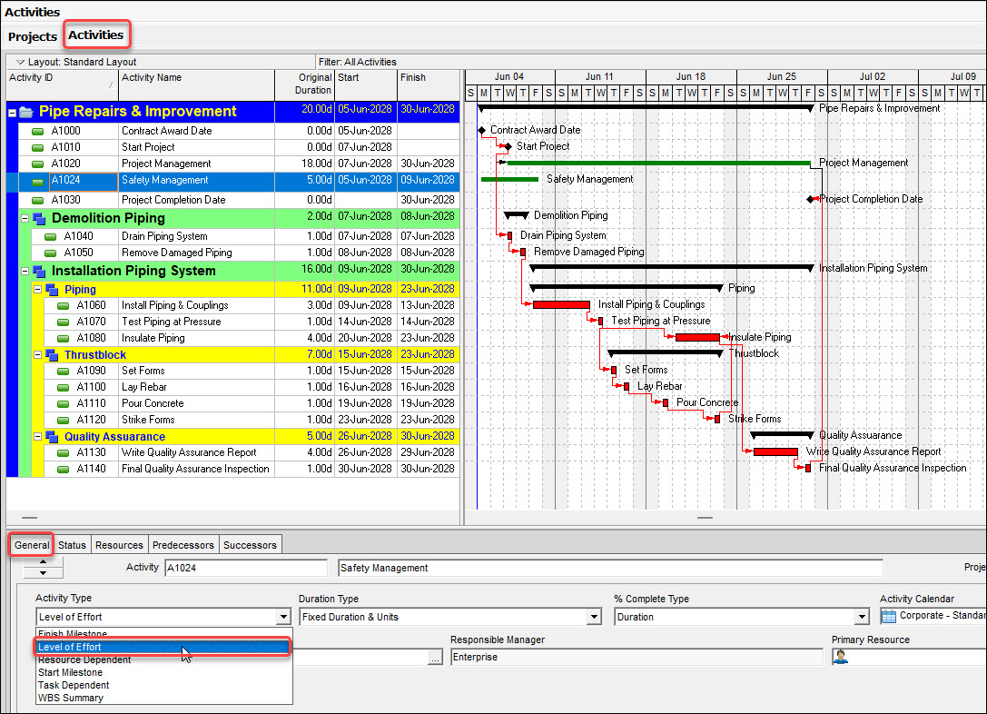 Add LOE Activity