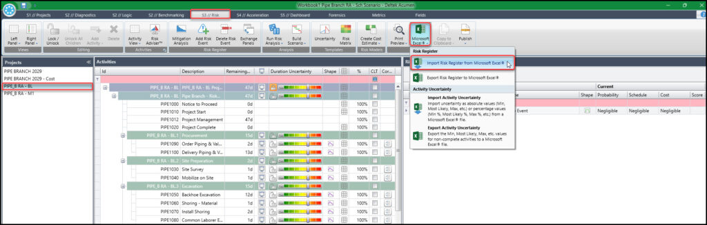 Import Risk Register